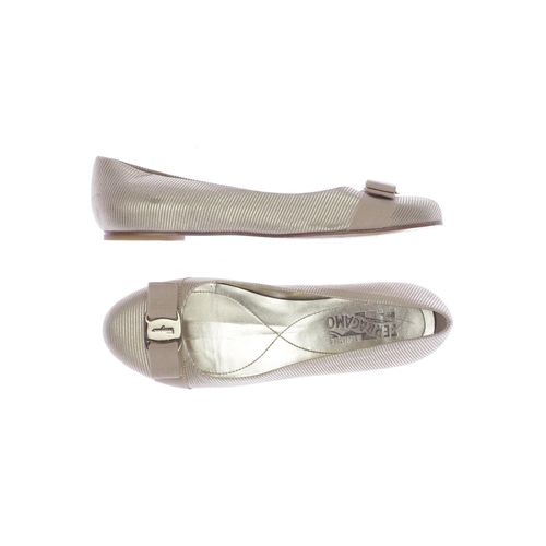 Salvatore Ferragamo Damen Ballerinas, beige, Gr. 7.5