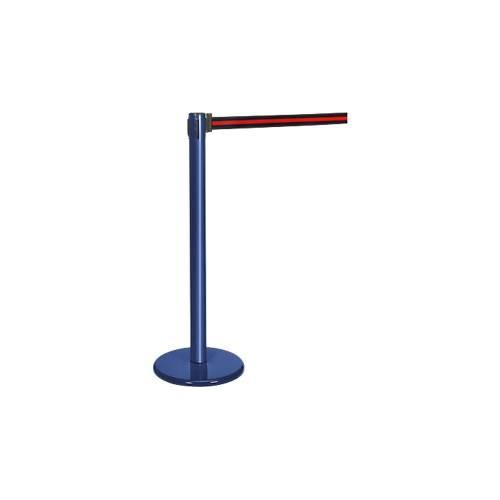 Gurtpfosten blau, Gurt schwarz/rot