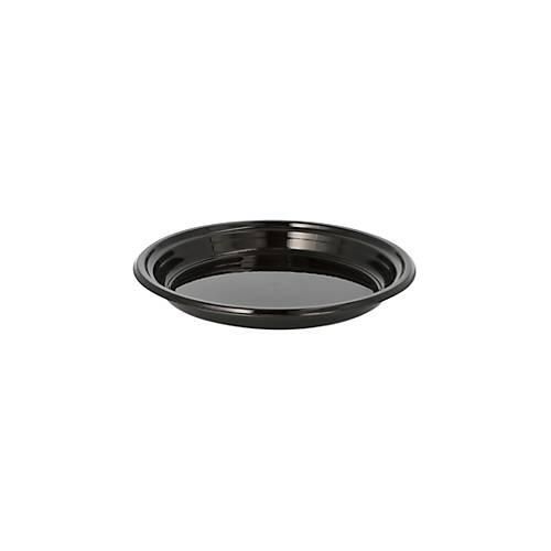 Teller Papstar Circulware by Havel, Mehrweg, rund, ungeteilt, mikrowellen- & spülmaschinengeeignet, recycelbar, Ø 220 x H 26 mm, PP, schwarz, 12 Stück