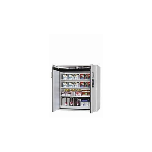 Sicherheitsschrank Typ 90 asecos S-CLASSIC-90, Flügeltüren mit Türfeststellanlage, Front Lichtgrau, B 1196 x T 616 x H 1298 mm