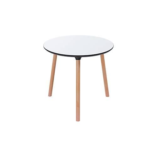 Bistrotisch Palomba, rund, 3-Fuß Gestell aus Massivholz, Ø 800 x H 750 mm, weiß/Buche