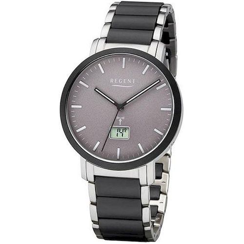 Regent Herren Funkuhr FR-253 Keramik, Edelstahl