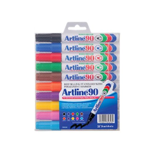 Artline EK90/10W Permanent ass farver - 10 pcs