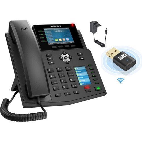 GEQUDIO GX5+ IP-Telefon Set mit Netzteil & WLAN Stick