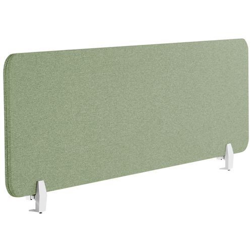 BELIANI Schreibtisch Trennwand Hellgrün Stoff PET Kunststoff 160 x 40 cm zum Aufstellen Klemmen Schallschutz Sichtschutz Pinnwand Büro Home Office