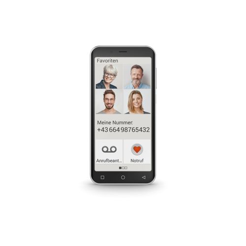 Emporia Smartphone »5 mini 64 GB«, Schwarz, silberfarben