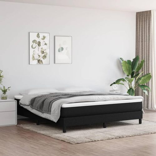 vidaXL Boxspringbett Schwarz 160x200 cm Stoff - Boxspringbett - Boxspringbetten - Bett - Schlafzimmermöbel