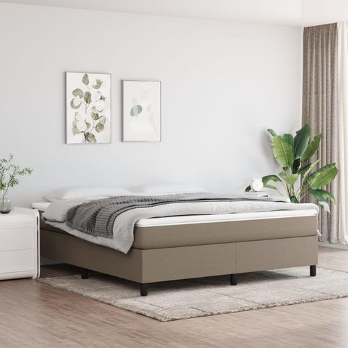 vidaXL Boxspringbett Taupe 180x200 cm Stoff - Boxspringbett - Boxspringbetten - Bett - Schlafzimmermöbel