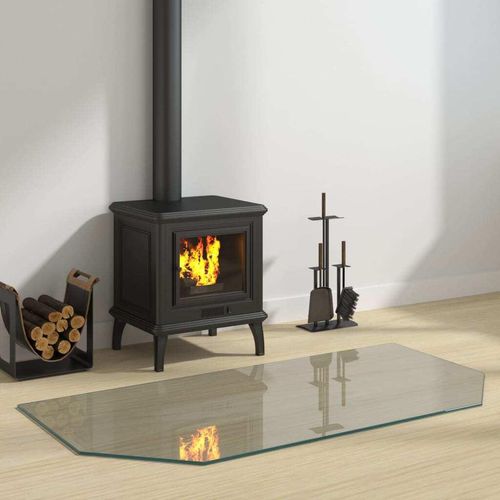 Kaminofen Glasplatte Sechseck 120x60 cm