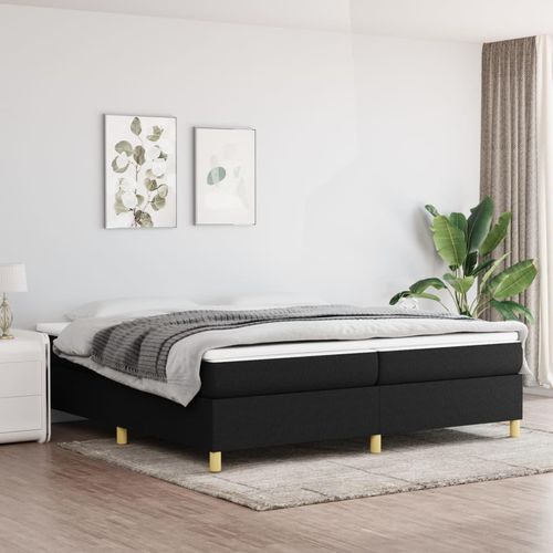 vidaXL Boxspringbett Schwarz 200x200 cm Stoff - Boxspringbett - Boxspringbetten - Bett - Schlafzimmermöbel
