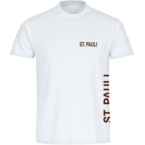multifanshop Kinder T-Shirt - St. Pauli - Brust & Seite - Druck braun - Kind