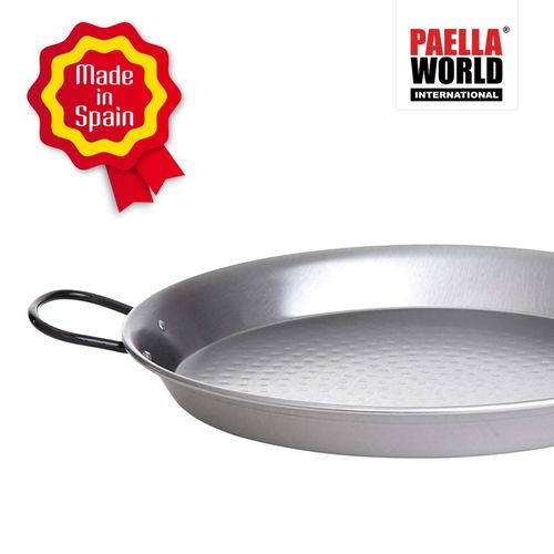 Original spanische Paelle Pfanne Typ 'Valencia' - leicht, Ø 90 cm, polierter Stahl, robust und preiswert: Ideal für Paella, Pfannen-/Reisgerichte