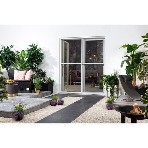 Alu - Doppelschiebetür Insektenschutz 