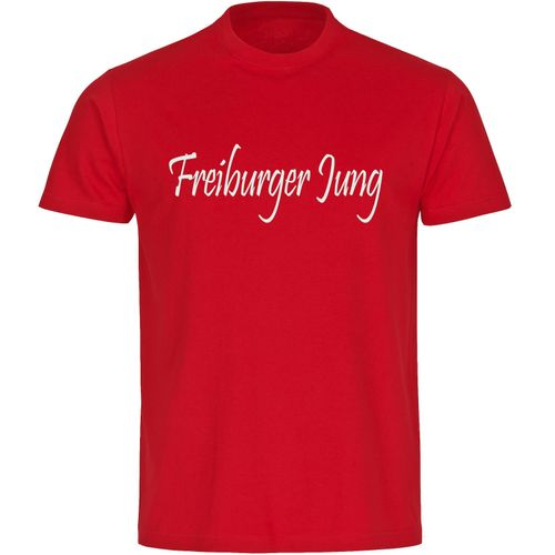 multifanshop Kinder T-Shirt - Freiburg - Freiburger Jung - Druck weiß - Kind