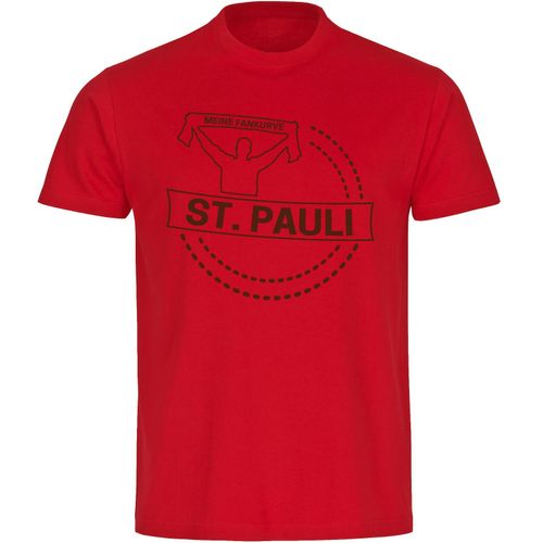 multifanshop Kinder T-Shirt - St. Pauli - Meine Fankurve - Druck braun - Kind