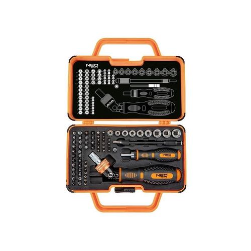 NEO TOOLS Werkzeugset 06-116 Werkzeugsatz,Steckschlüsselsatz,Werkzeug Set,Werkzeug Kit