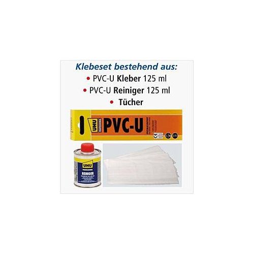 Airfit Klebe-Set 10000KS PVC-U Kleber/Reiniger je 125 ml und Tücher