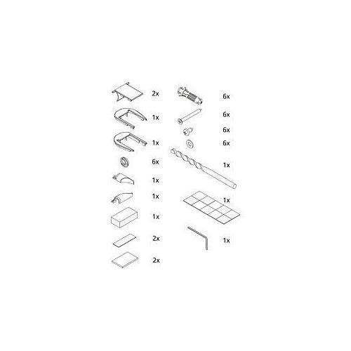 Kermi Atea Montagekleinteile 2533949 AT 1TR/L, Set, weiß