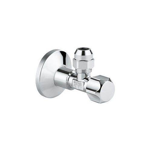 Grohe Eckventil 22053000 3/8" x 3/8", chrom, Rosette, Quetschverschraubung 1 cm