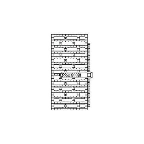 Hewi S 50 Befestigungsmaterial BM1288 höhenverstellbar, für Hochlochziegel, Hohlblockstein