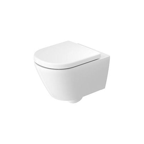 Duravit D-Code Wand WC Tiefspüler 29030900212 Rimless, 540mm, vormontierte Scharniere, Weiß Hochglanz