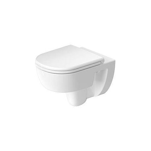 Duravit D-Code Wand WC Tiefspüler 2513090021 vormontierte Scharniere, 4/2Liter, Weiß, 540mm, Rimless