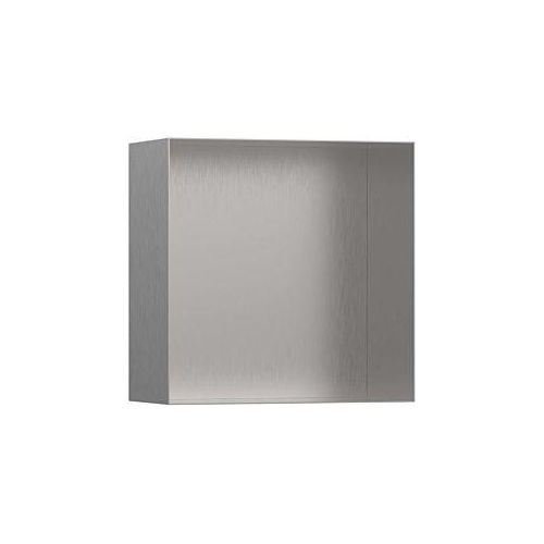 hansgrohe XtraStoris Wandnische 56079800 30x30x14cm, mit offenem Rahmen, Edelstahl Optic