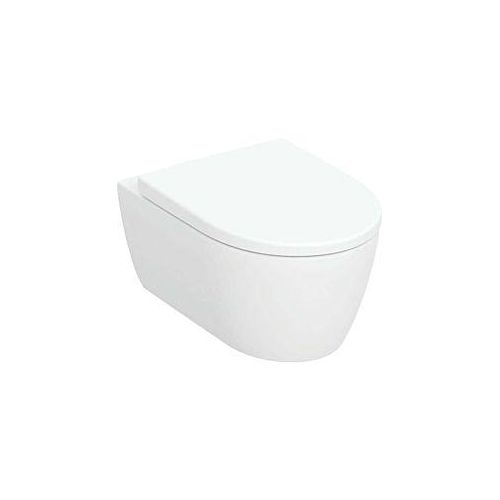 Geberit iCon Set Wand-Tiefspül-WC 501664001 36x53cm, geschlossene Form, rimfree, mit WC-Sitz, weiß