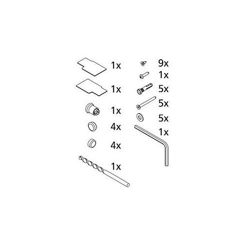 Kermi Atea Montagekleinteile 2533388 IM E2R/L, Set, weiß