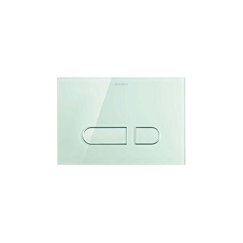 Duravit DuraSystem Betätigungsplatte WD5002012000 22,98 x 15,7 cm, Glas weiß, für WC