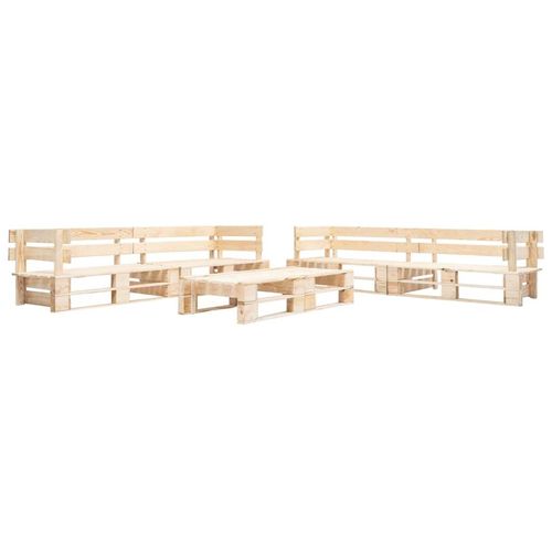 vidaXL 6-tlg. Paletten-Lounge-Set Holz Natur