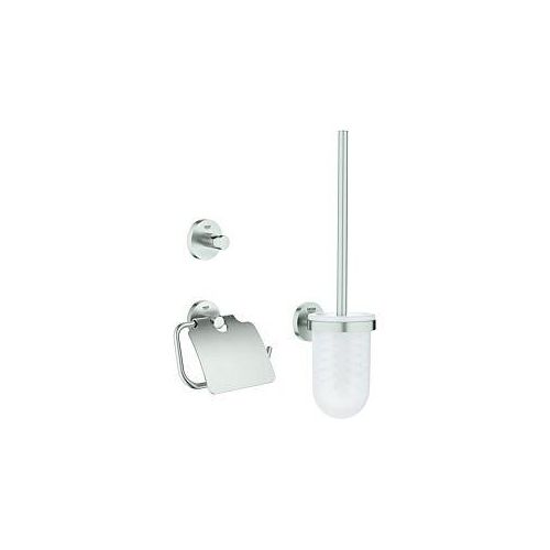 Grohe Essentials WC-Set 40407DC1 Supersteel, 3 in 1, verdeckte Befestigung