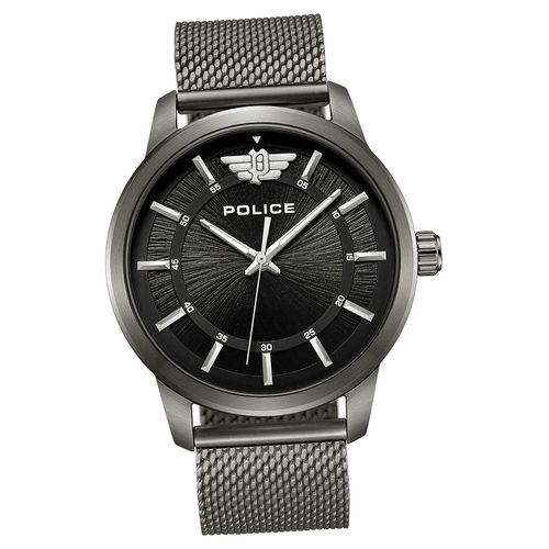 Police Edelstahl Herren Uhr Analog Armband dunkelgrau Police Raho D2UPOG0021102