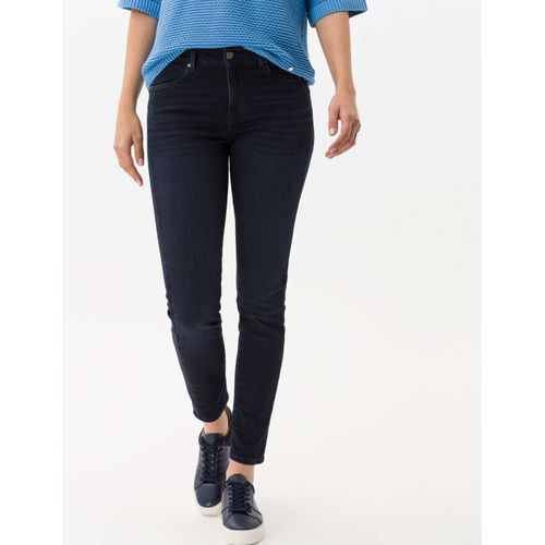Brax Damen Röhrenjeans Style ANA USED DARK BLUE, denim dunkelblau, Gr. 42K