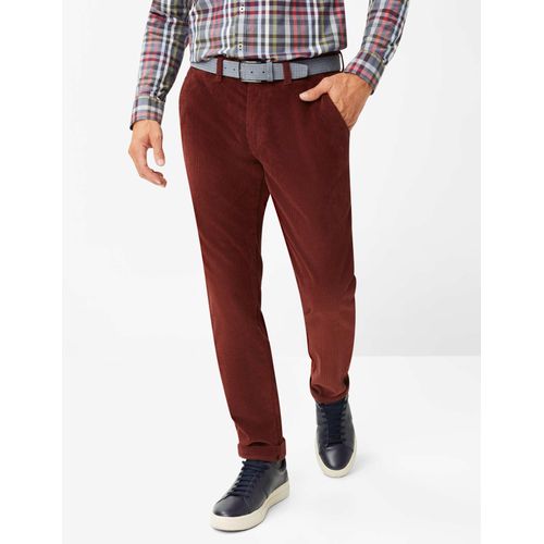 Eurex by BRAX Heren Broek Style JIM, donkerrood,