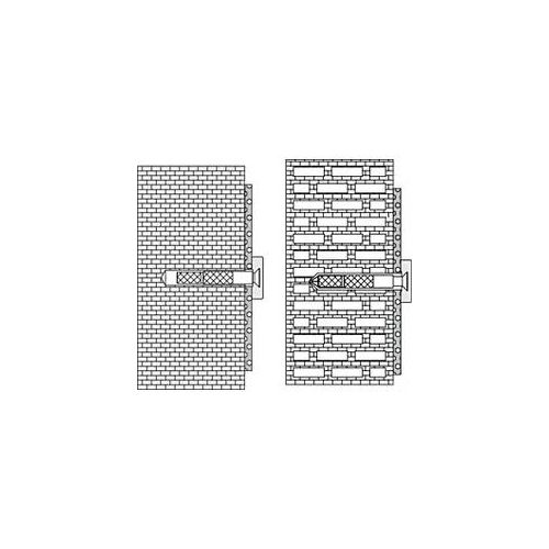 Hewi 801/805 Befestigung 6305599 reinweiß, für Stein/Beton, Wandstütz-/Stützklappgriffe