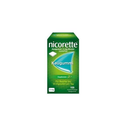 nicorette 2 mg Nikotinkaugummi freshmint zur Raucherentwöhnung