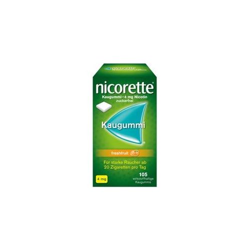 nicorette 4 mg Nikotinkaugummi freshfruit zur Raucherentwöhnung