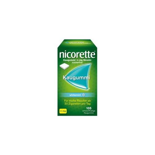 nicorette 4 mg Nikotinkaugummi whitemint zur Raucherentwöhnung