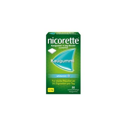 nicorette 4 mg Nikotinkaugummi whitemint zur Raucherentwöhnung