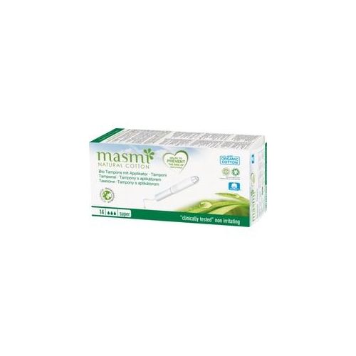 masmi Bio Tampons Super mit Applikator 100% Bio-Baumwolle