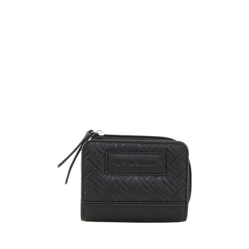TOM TAILOR Damen TTMIRENDA Portemonnaie mit Logo-Prägung, schwarz, Uni, Gr. ONESIZE