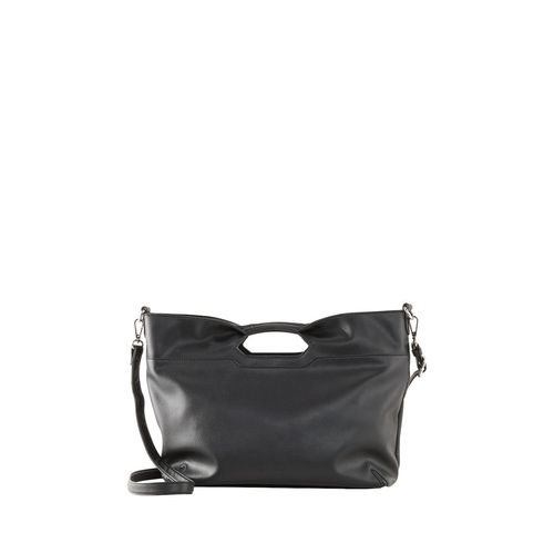 TOM TAILOR Damen Anissa Shopper aus Kunstleder, schwarz, Uni, Gr. ONESIZE