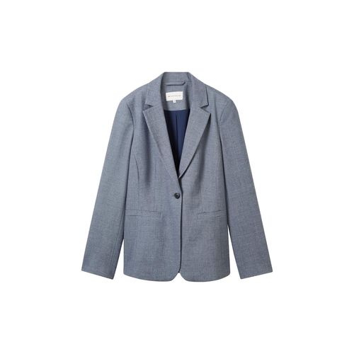 TOM TAILOR Damen Blazer im Denim-Look, blau, Uni, Gr. 38