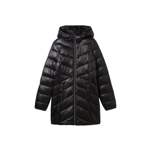 TOM TAILOR Damen Lightweight Mantel, schwarz, Uni, Gr. S