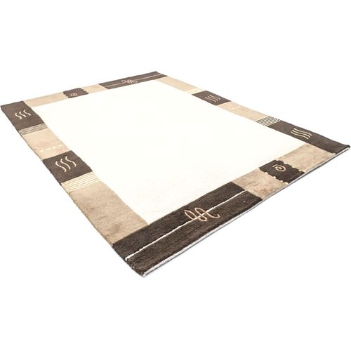 Wollteppich MORGENLAND "Nepal Teppich Milos", beige, B:170cm H:18mm L:240cm, Schurwolle, Teppiche, Nepalteppich, handgeknüpft