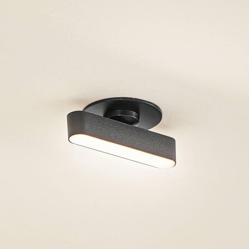 Lindby LED-Einbauleuchte Eldrin, schwarz, Lichtleiste,13,1cm