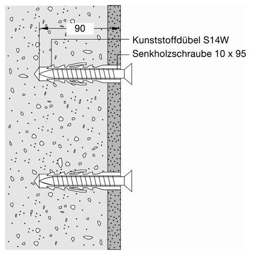 Hewi Befestigungsmaterial für Betonwände, BM10.2,