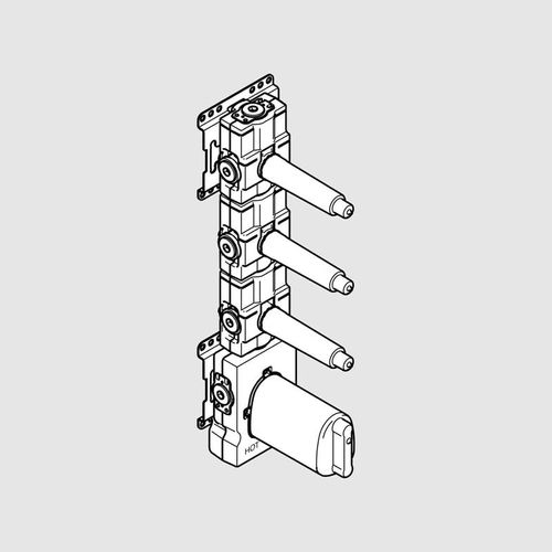 Dornbracht xTOOL Unterputz-Thermostatmodul mit 3 Ventilen 3/4