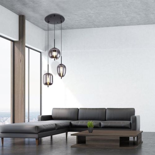 Globo Lighting Blacky Pendelleuchte, rund, 15345-3,